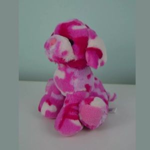 RBI Puppy Dog Plush Stuffed Animal Toy Pink White Camo Camouflage Wilcor